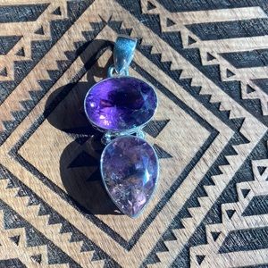 Amethyst & Ametrine 925 Sterling Silver pendant
